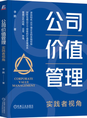 正版包邮 公司价值管理 实践者视角 李鹏 价值管理 500强企业 战略 运营 市场 公司治理业财融合 商业建模 全面预算 组织绩效 管理
