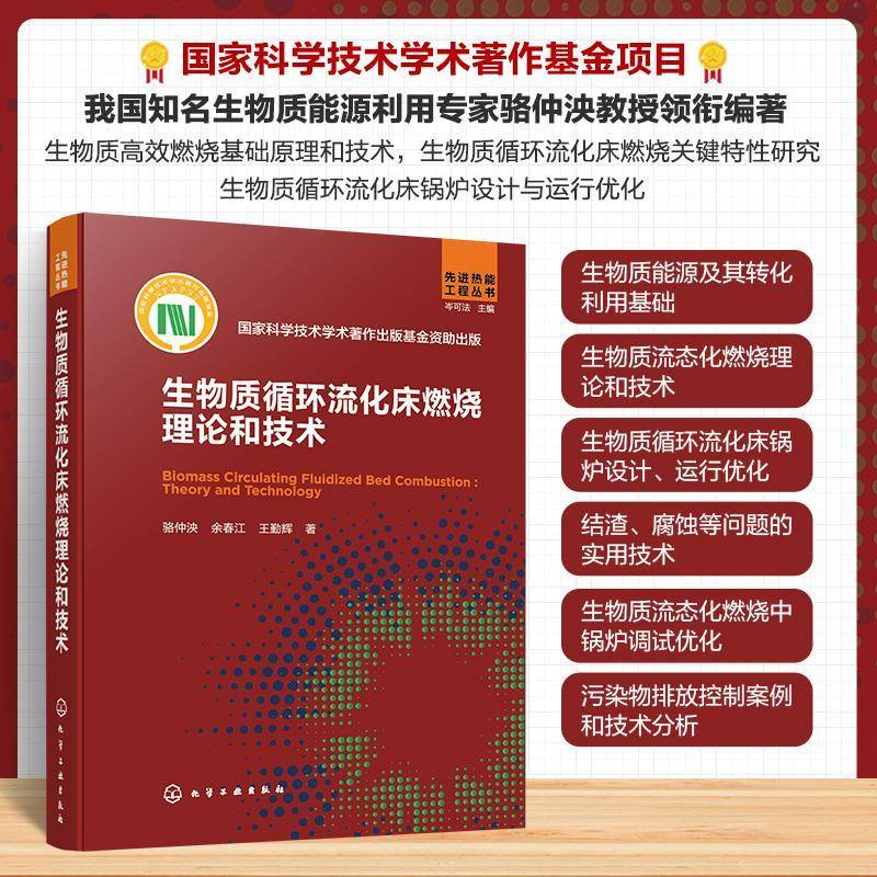生物质循环流化床燃烧理论和技术先进热能工程丛书生物质能利用技术书籍循环流化床燃烧核心理论与关键技术节能环保工程参考书