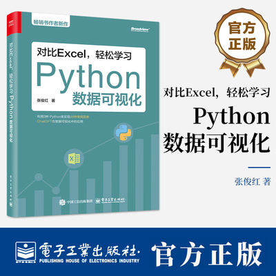 对比Excel 轻松学习Python数据可视化 张俊红 图表绘制方法 图形修饰美化论文图表常见统计方法 Pandas 数据操作方法书籍