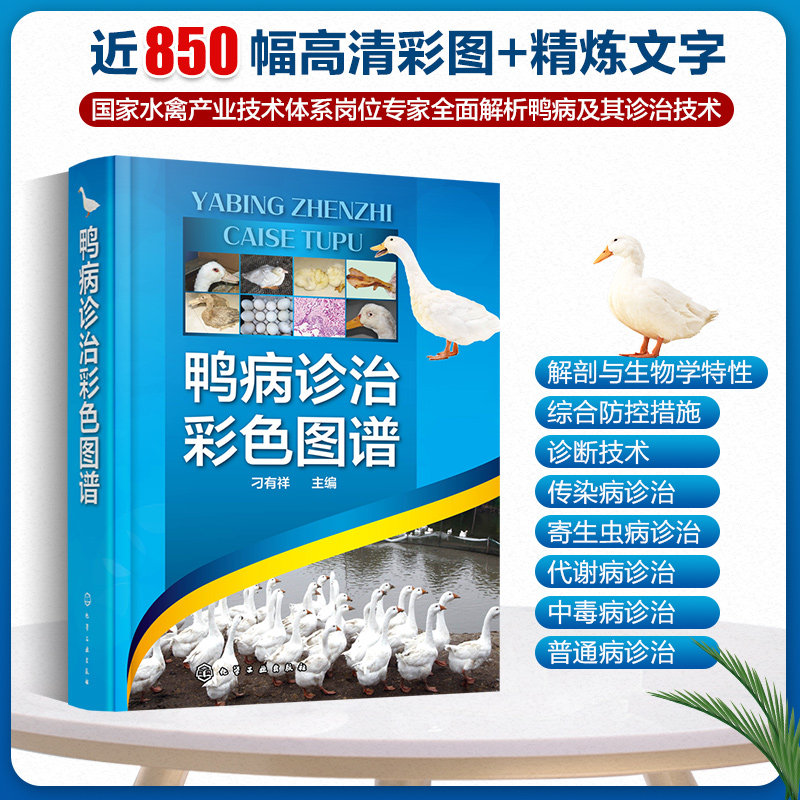 鸭病诊治彩色图谱 鸭病诊断防治及类似疾病鉴别实用指导书 鸭病治疗诊断书籍 鸭病预防书籍 兽医应用书籍 家禽常见病书籍 禽病预防