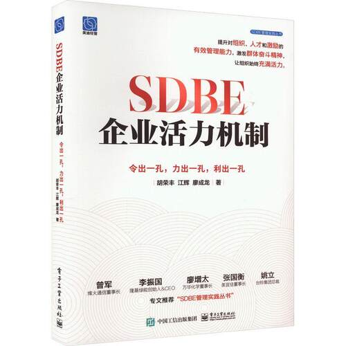 SDBE企业活力机制:令出一孔,力出一孔,利出一孔胡荣丰  管理书籍