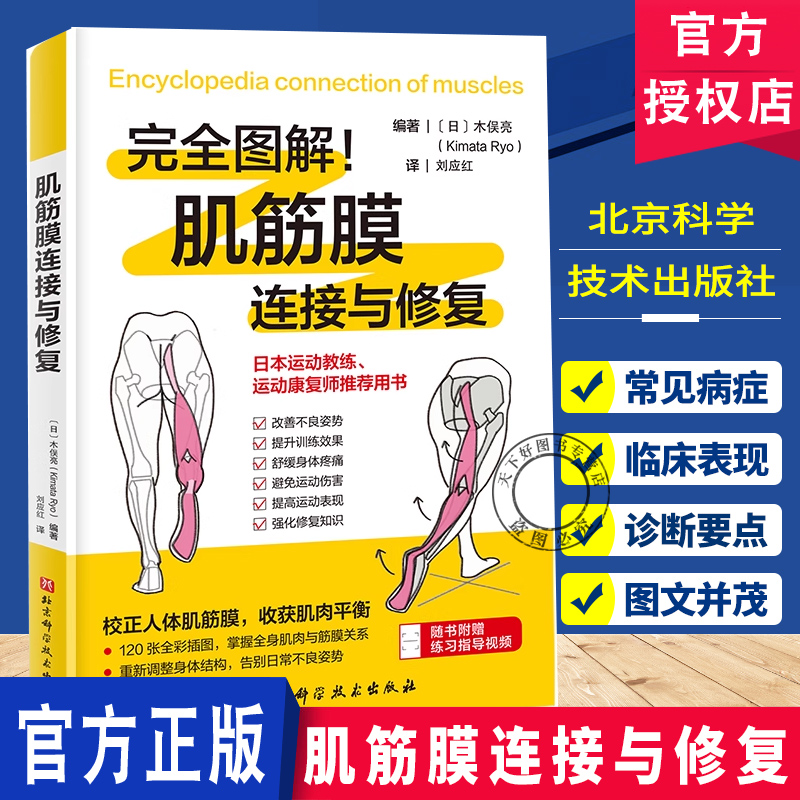 肌筋膜连接与修复改善不良姿势提升训练效果舒缓身体疼痛强化修复知识校正人体肌筋膜120张全彩插图 北京科学技术书籍