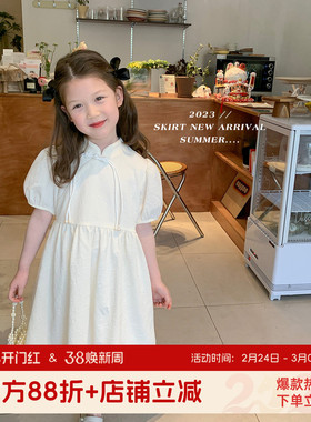 布丁哈鲁童装女童连衣裙2026春夏季新款公主裙儿童洋气宝宝裙子