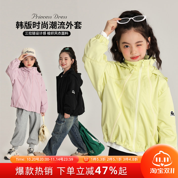 新款休闲儿童拉链设计感外套