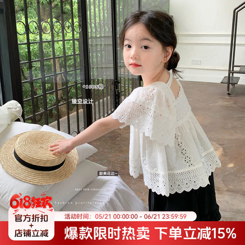 沫沫家纯棉法式夏季娃娃衫