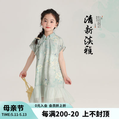 女童连衣裙儿童国风新中式长裙