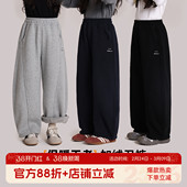 童装 儿童加绒保暖卫裤 女童洋气裤 新款 子2026秋冬季 布丁哈鲁冬装