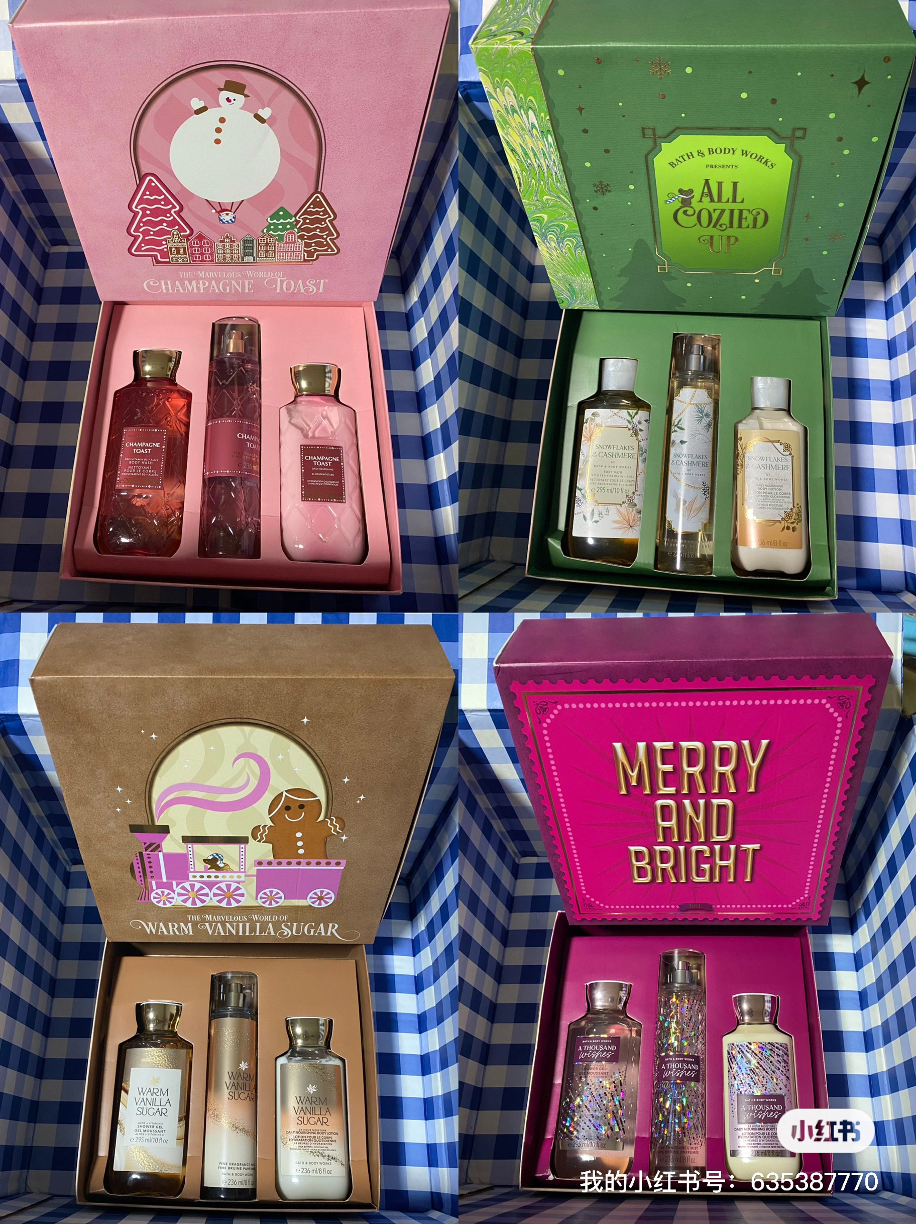 新现货美国BBW身体乳霜喷雾护理礼盒套装日本樱花Bath&body works