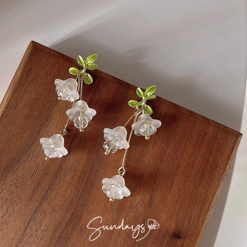 「铃兰花」法式复古vintage优雅森系白色铃兰植物田园耳环耳饰女,饰品/流行首饰/时尚饰品新,耳环,淘宝优惠券,粉丝福利购,淘宝优惠卷