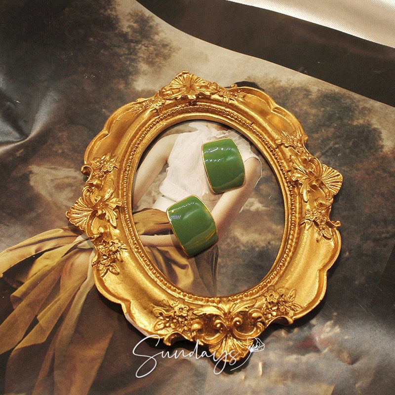 绿野千踪复古港风vintage优雅显白气质简约墨绿色滴油百搭耳钉,饰品/流行首饰/时尚饰品新,耳环,淘宝优惠券,粉丝福利购,淘宝优惠卷