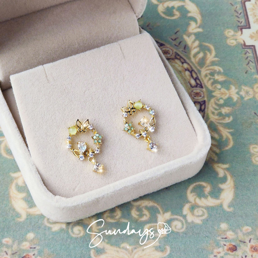 「爱丽丝仙境」然后我们跳舞了精致森系浪漫仙气耳环蚊香盘耳夹女,饰品/流行首饰/时尚饰品新,耳环,淘宝优惠券,粉丝福利购,淘宝优惠卷