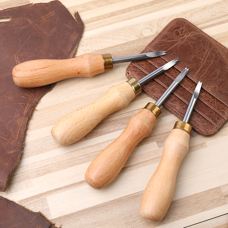 原木色削边器倒角皮革工具