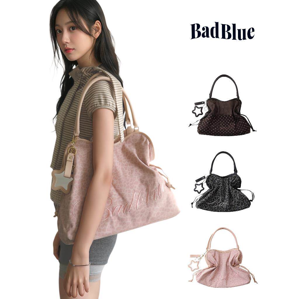 韩国新款BadBlue豹纹波点单肩包