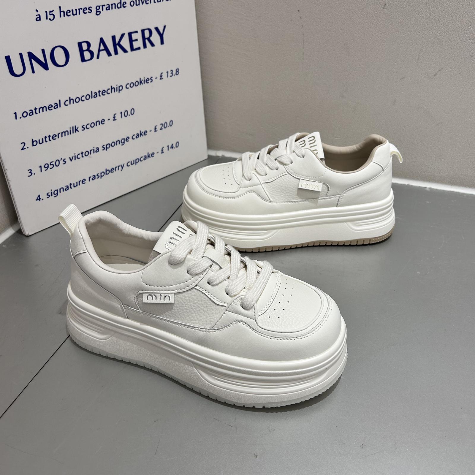 实体同款！松糕小白鞋女2025新款厚底休闲鞋小众原创百搭板鞋韩版