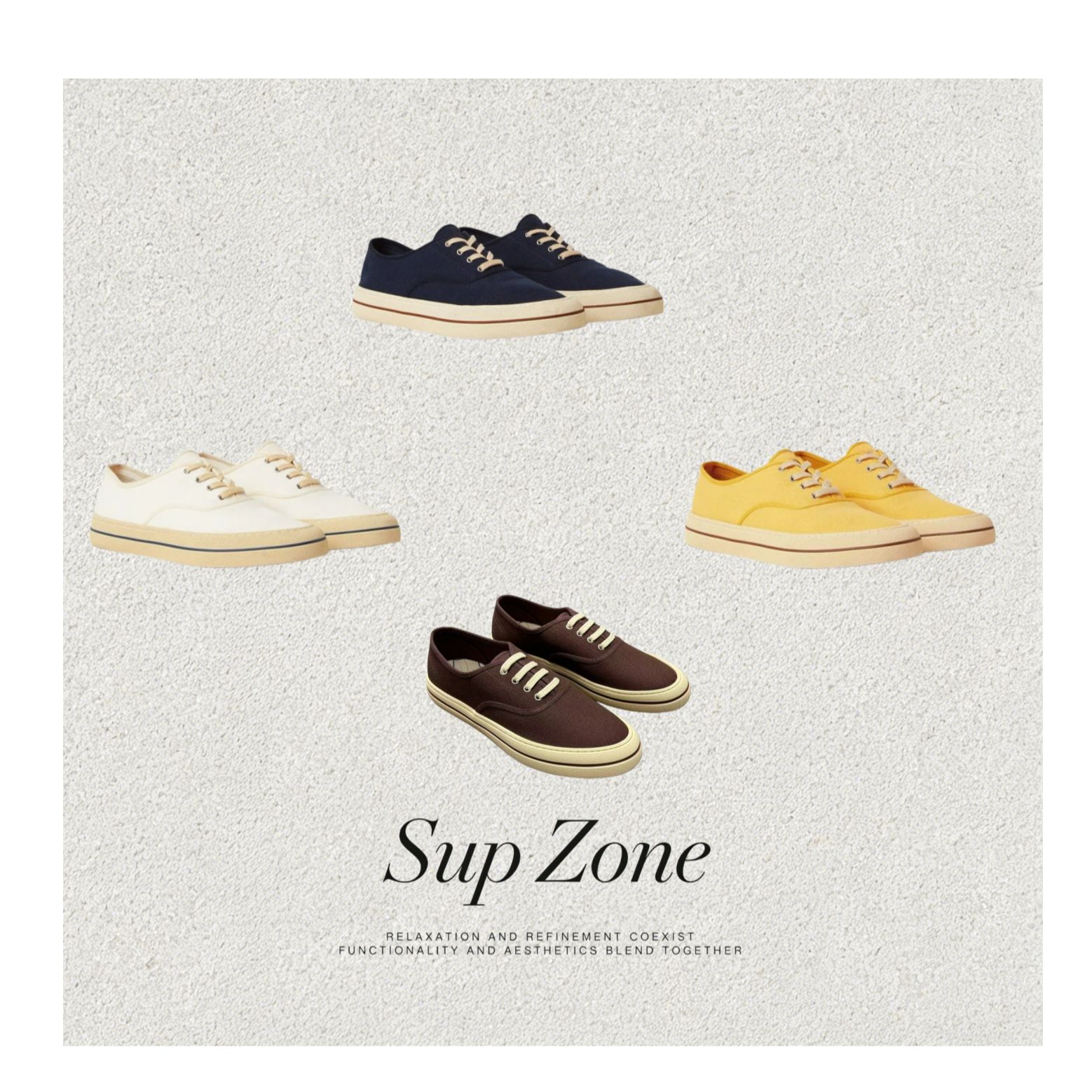 坤叔男装 Sup Zone 高密帆布老钱风休闲帆布鞋