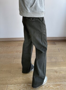 17DUP 珠帆布工装裤 阿苏特染宽松直筒百搭休闲法工裤通勤长裤子