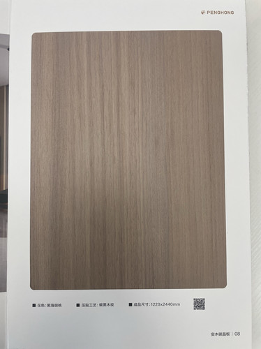 鹏鸿ENF级环保实木碳晶生态板颗粒板PET柜门大尺板仓储直发批发出