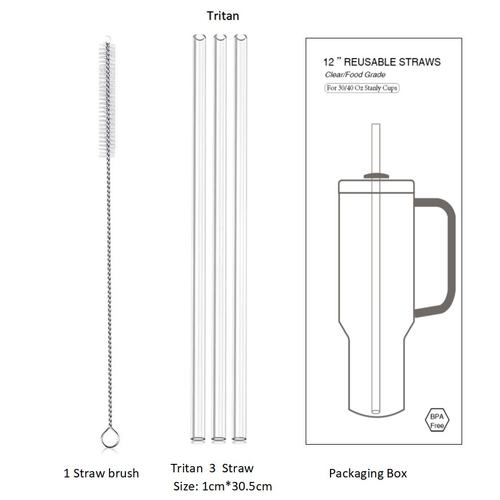 适用于Stanley 2代保温杯旅行杯40OZ兼容30OZ的Tritan材质吸管