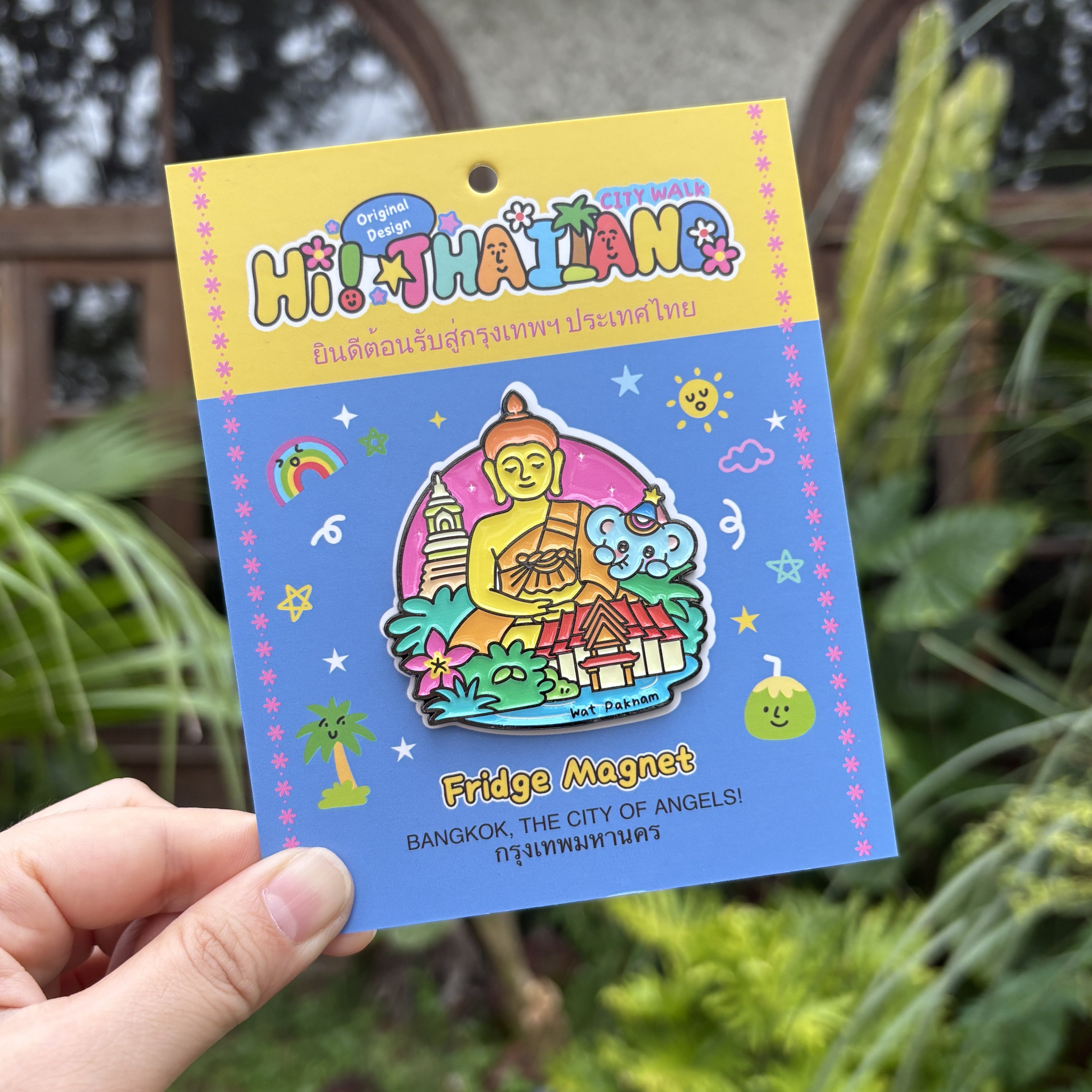 创意曼谷水门寺金属冰箱贴 磁吸文化创意冰箱贴