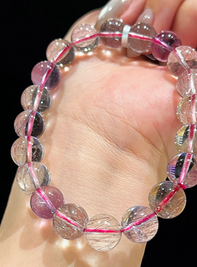 【高品质仙女超】天然超七水晶手链水晶里的全能战士10-11mm