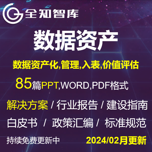 数据资产化解决方案PPT行业报告白皮书管理入表价值评估政策汇编