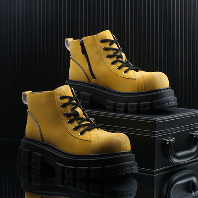 高级感潮牌英伦风厚底马丁靴男款
