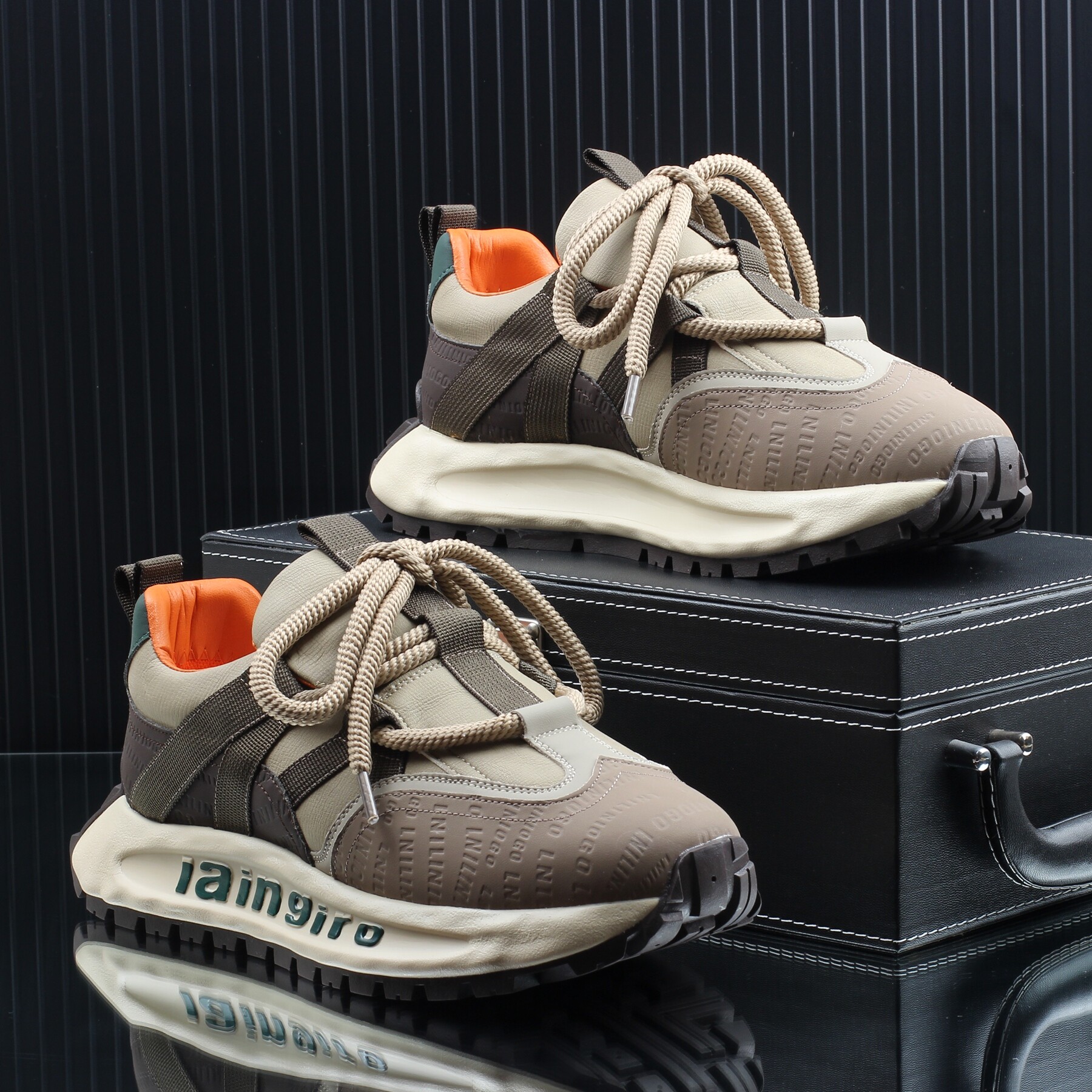 厚底潮牌老爹鞋男款2025春季新款