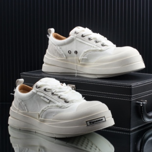 严浩翔同款帆布鞋子厚底增高百搭男女滑板鞋休闲大头鞋情侣板鞋潮