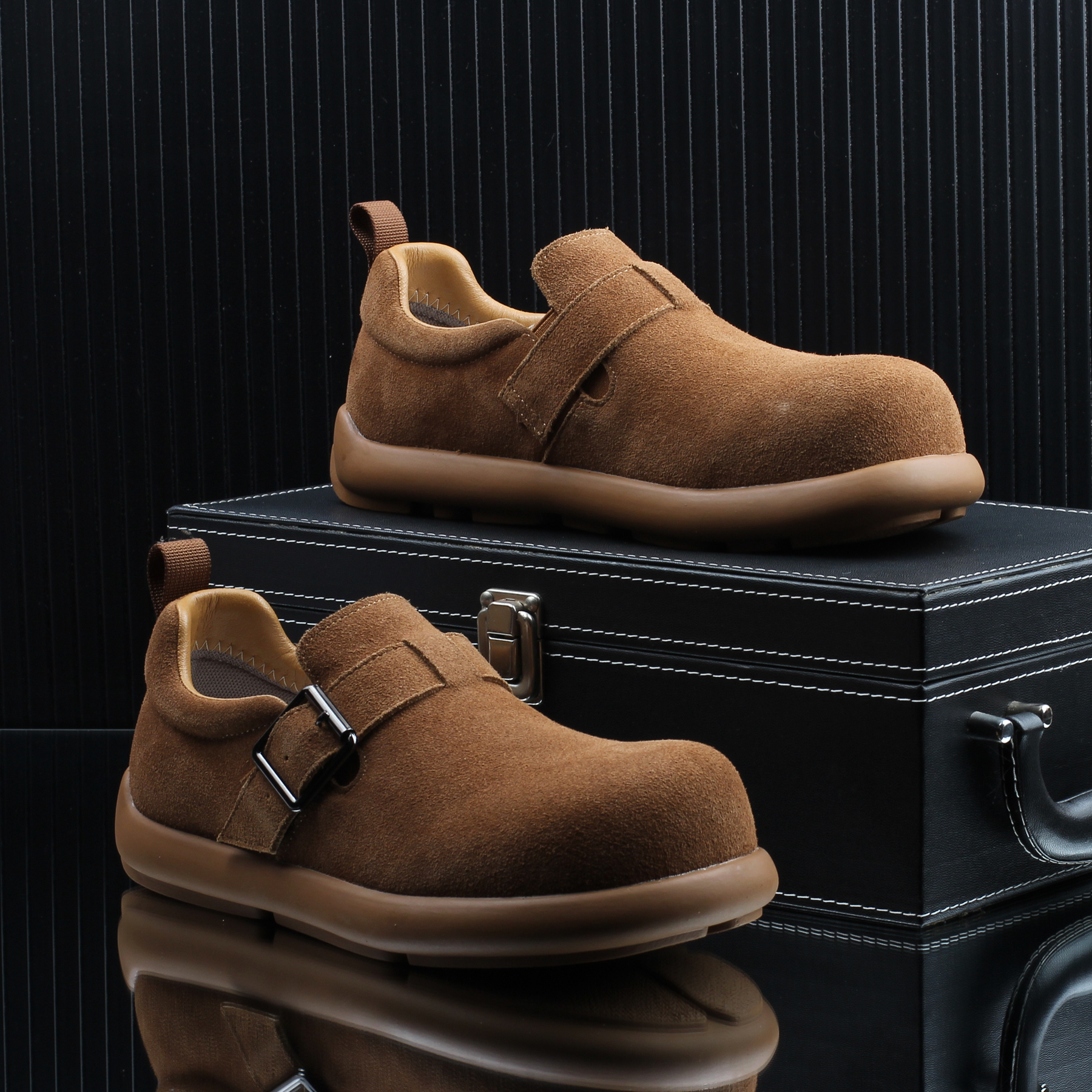 高级感潮牌男士时尚软底勃肯鞋子