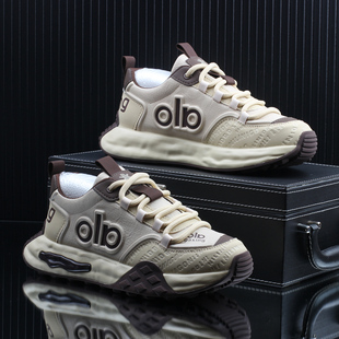 高级感潮牌运动休闲阿甘老爹鞋男款2025冬季新款加绒保暖增高男鞋