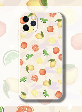 手绘原创夏日水果适用于苹果13荣60P50荣耀60三星S21手机壳