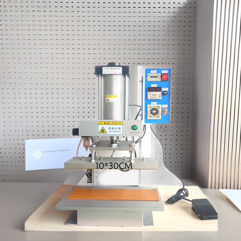 气动烫金机压痕机全自动卷纸LOGO烙印皮革塑料纸张商标热转印定制