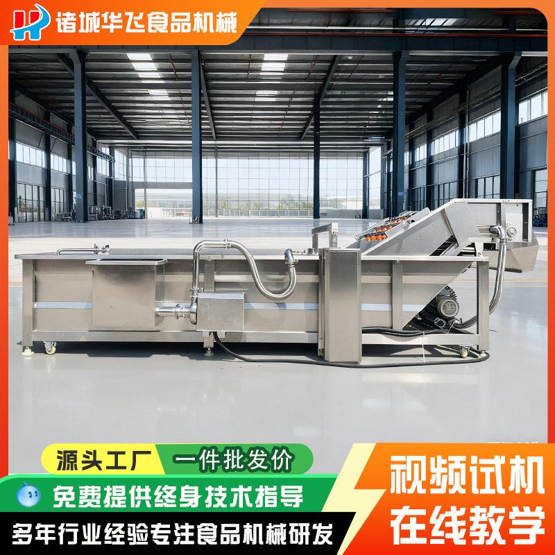 多功能中药材蔬果清洗设备流水线气泡洗菜机大型水浴式气泡清洗机