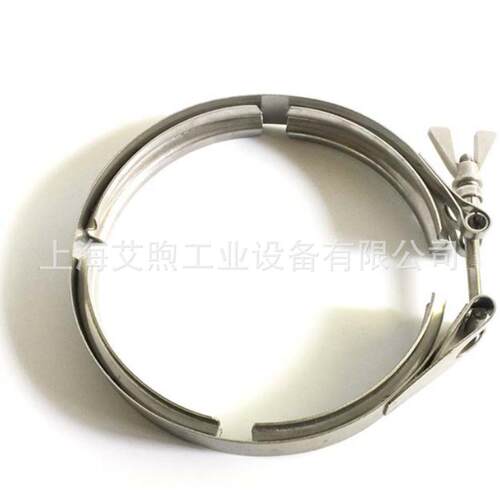 V型槽过滤器不锈钢卡箍 密封容器固定管卡快装抱箍
