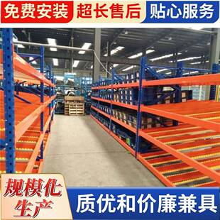 重型流利货架滚轮式流利条可移动货架仓库车间滑轨分拣专用置物架