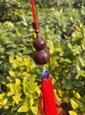 保真雷击枣木葫芦吊坠手把件车挂