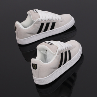 2025秋季新款板鞋男情侣款耐磨休闲鞋三条杠德训鞋经典韩版面包鞋