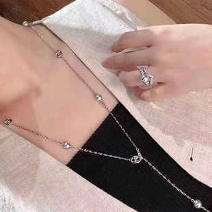 【欢迎新款定制】真多麻6-7mm漫天星项链猪鼻子纯银毛衣链