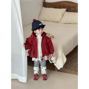 湖州织里童装新款女童韩版连帽棉袄冬棉衣保暖上衣外套加绒打底裤