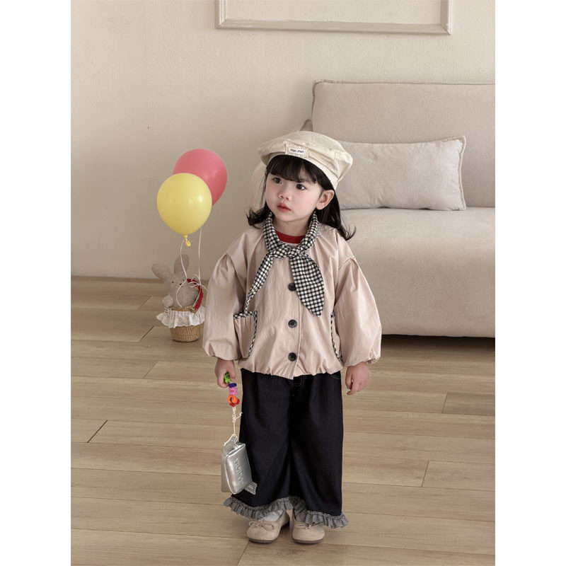 女童外套儿童春秋款新款拼接格子领上衣婴幼儿春季韩版时尚外出服,童装/婴儿装/亲子装,普通外套,淘宝优惠券,粉丝福利购,淘宝优惠卷