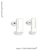 SAZ 高级感气质精致小众设计不对称2024新款 钛钢耳钉男女生潮耳饰