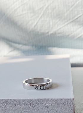 24SS Folk-custom Silver Ring 小篆《喜》 原创设计文艺情侣戒指