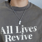 SAZ 水泥灰裂缝小众设计吊坠项链男款 简约ins百搭高级感choker潮