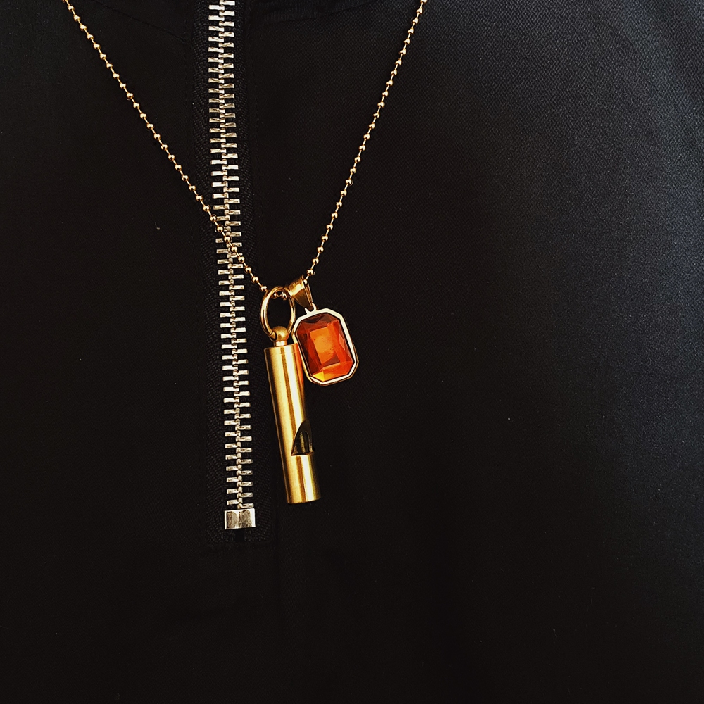 18SS Brass Whistle Necklace 圆珠链条黄铜复古嘻哈潮牌口哨项链在类目 饰品/流行首饰/时尚饰品新, 项坠/吊坠中 - 来自Buy2taobao.com提供专业的淘宝代购服务