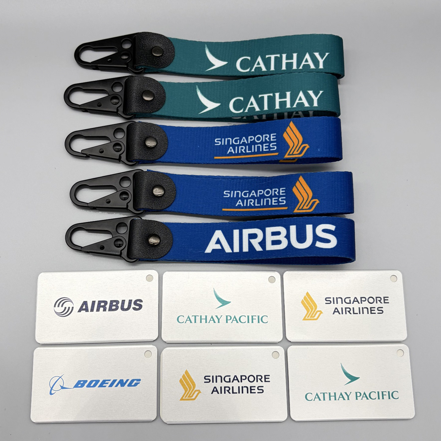 香港航空飘带新加披国泰短挂绳鹰嘴扣钥匙扣挂带飞行员行李牌装饰