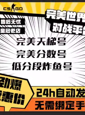 完美csgo号完美世界对战平台天梯号cs2账号老兵号炸鱼号d分新手号