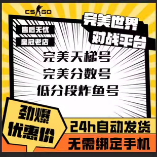 完美csgo号完美世界对战平台天梯号cs2账号老兵号炸鱼号d分新手号
