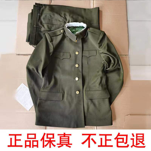 库存老货正品87马裤呢冬常服全毛中山装套装军迷收藏套装