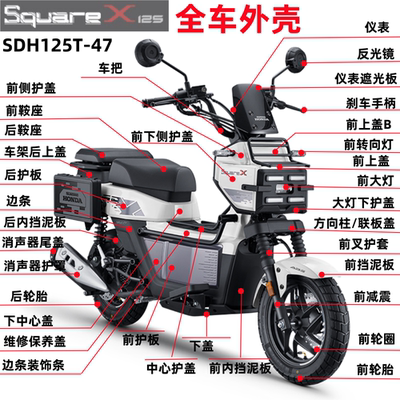 新大洲本田SquareX125外壳护板