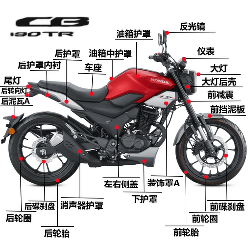 新大洲本田CB190TR外壳护罩边盖